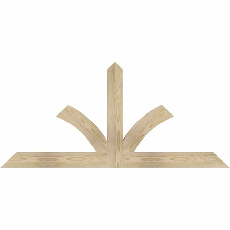 Ekena Millwork Richland Rough Sawn Timber Gable Bracket, Douglas Fir, 60"W x 27"H x 2"D x 4"F, 11/12 Pitch GBW060X27X0204RIC00RDF